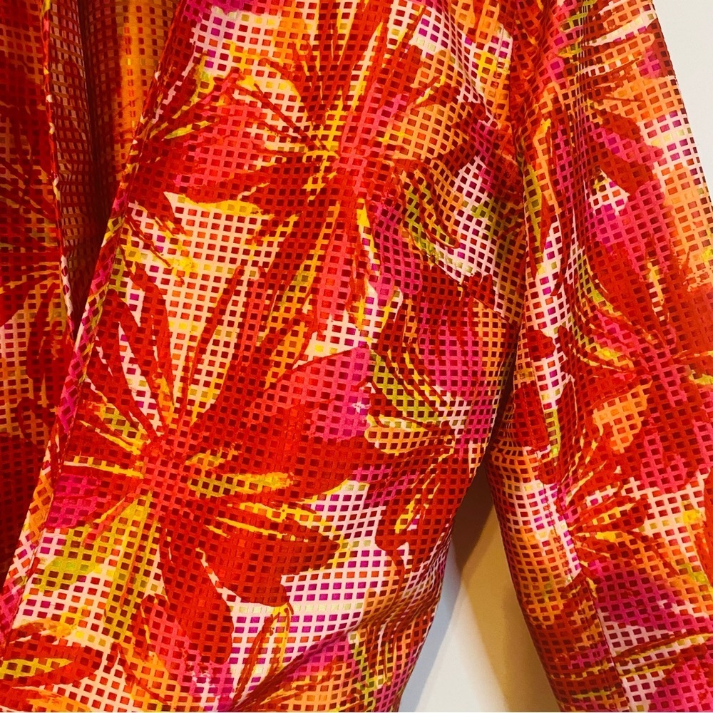 Vibrant Floral Blazer in Red-Pink-Orange by A La Carte XL - Picture 8 of 8